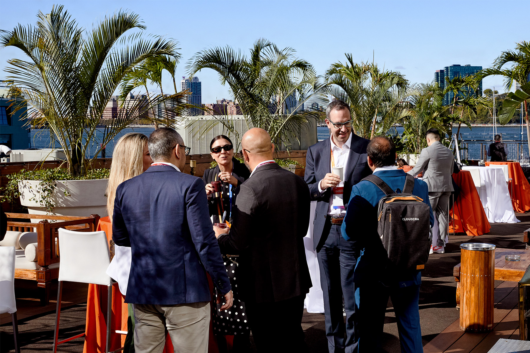 Covered outdoor decks for events at Pier59 Studios