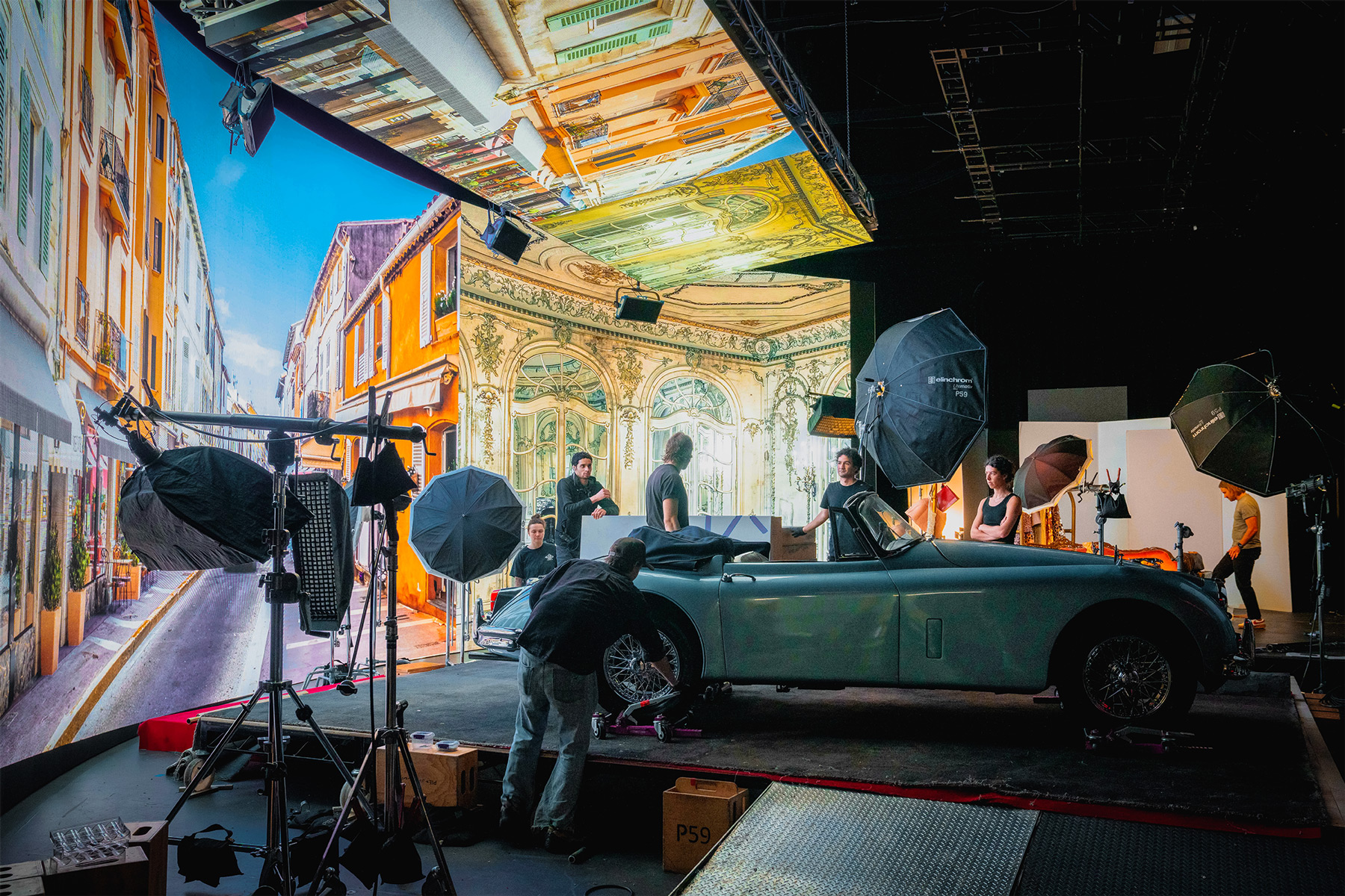 Virtual production setup at Pier59 Studios Stage C